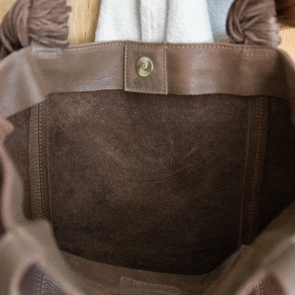 Genuine Leather Dark Brown Tote / Purse with Removable Tassels - Picture 5 of 5